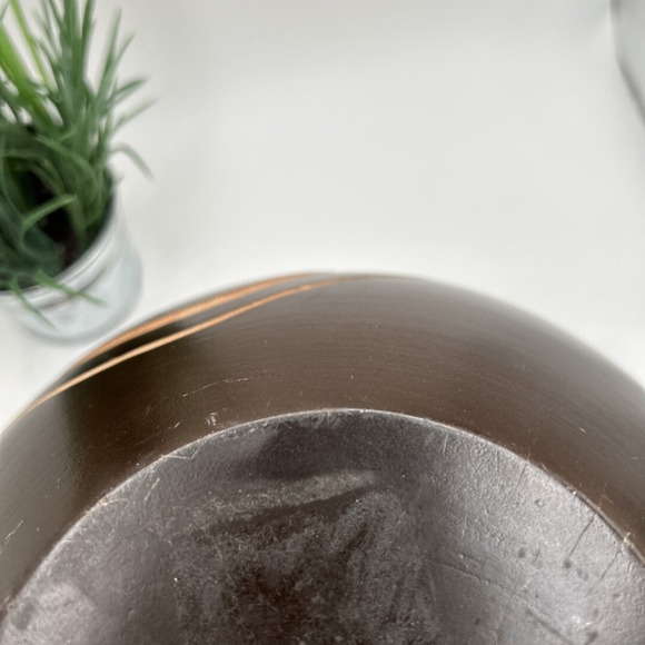 Handmade Wooden Bowl 5 inch Thai Carved Large Bowl Not Wash Or Airtight - Picture 10 of 12